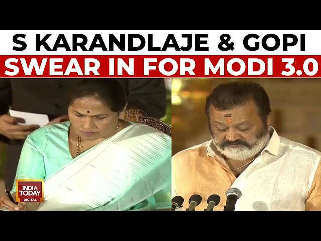⁣Modi 3.0 Cabinet Oath Ceremony | Shobha Karandlaje, Suresh Gopi Take Oath | India Today