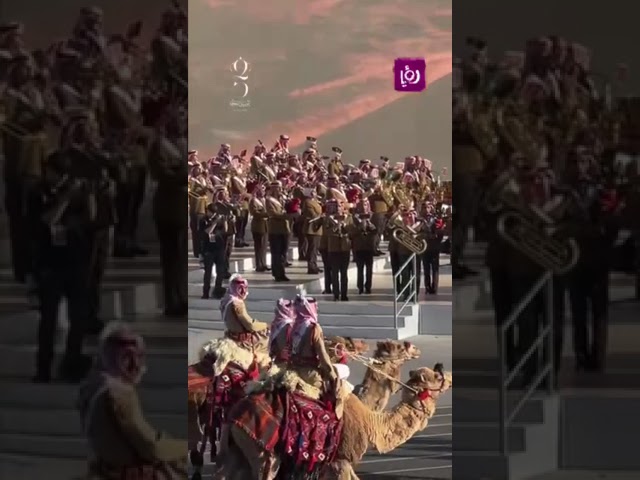 ⁣بالفيديو| مشاهد من العرض العسكري لاستعراض الإبل والخيول الخاصة بالجيش
