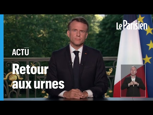 ⁣Emmanuel Macron dissout l'Assemblée nationale après la victoire du RN aux Européennes