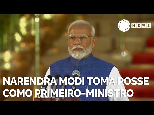 ⁣Narendra Modi toma posse como primeiro-ministro da Índia