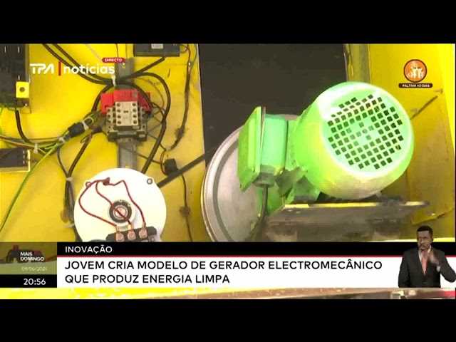 ⁣Inovação - Jovem cria modelo de gerador electromecânico que produz energia limpa
