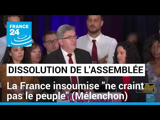 ⁣Dissolution de l'Assemblée : La France insoumise "ne craint pas le peuple" (Mélenchon