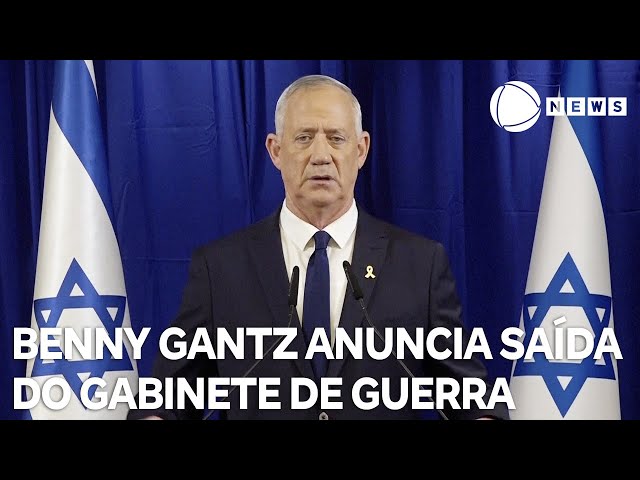 ⁣Benny Gantz anuncia saída do gabinete de guerra de Israel