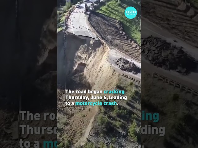 ⁣Landslide destroys critical U.S. mountain pass
