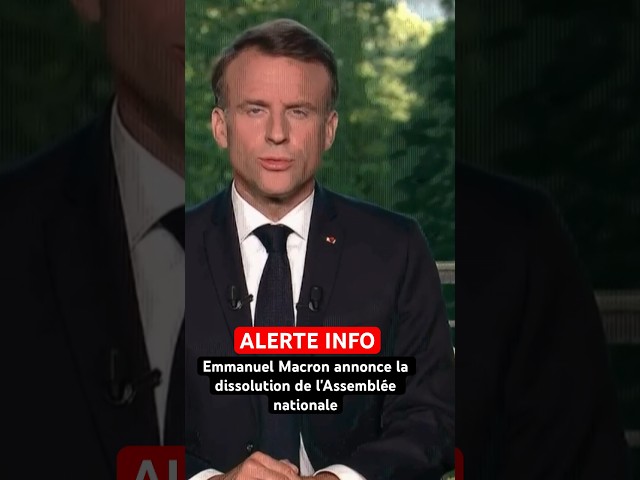 ⁣Emmanuel Macron annonce la dissolution de l'Assemblée nationale