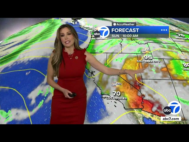 ⁣SoCal will see cooler temperatures, a few clouds Sunday