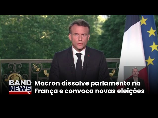 ⁣Partido de Macron perde eleição e presidente francês dissolve parlamento | BandNews