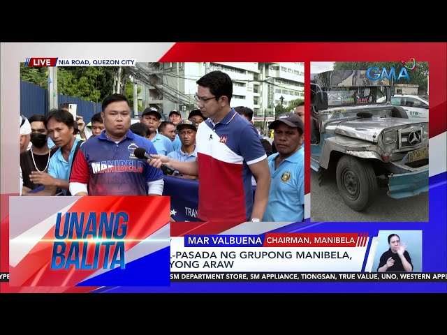 ⁣Panayam kay Mar Valbuena, Chairman, MANIBELA | Unang Balita