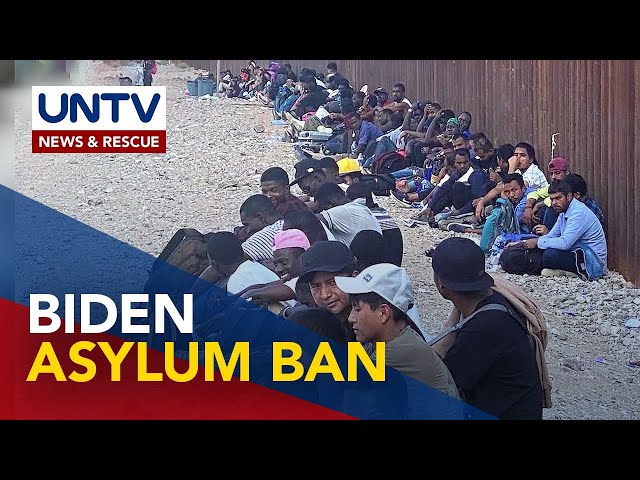⁣Bilang ng naaaresto sa US-Mexico border, bumaba kasunod ng asylum ban ni Biden