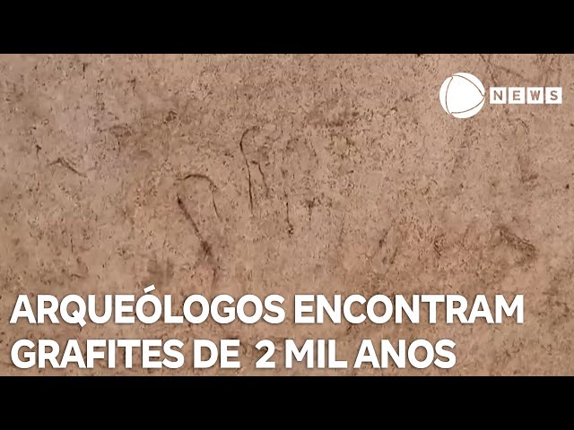 ⁣Arqueólogos encontram grafites de mais de 2 mil anos na Pompeia