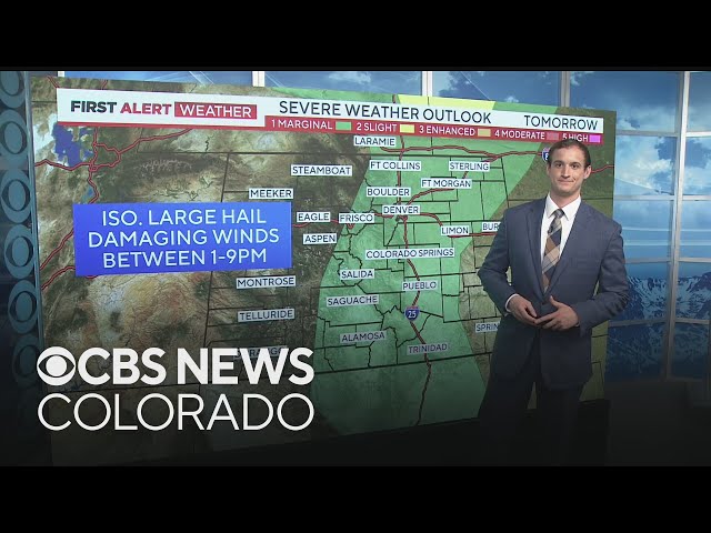 ⁣Flash flood concerns this evening, more severe weather tomorrow across Colorado