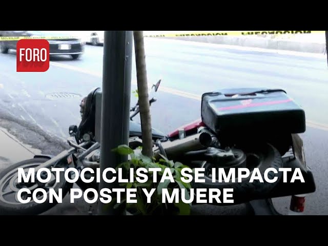 ⁣Motociclista fallece al impactar con poste en la alcaldía Gustavo A. Madero, CDMX - Las Noticias