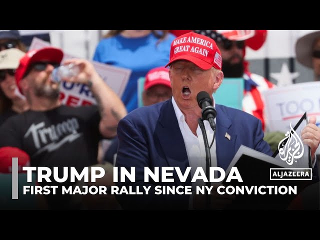 ⁣Trump rallies in Las Vegas, vows to win Nevada despite recent conviction