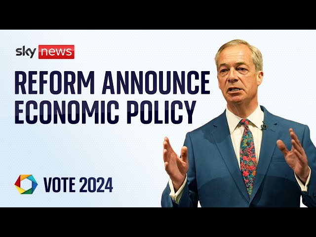 ⁣Watch live: Reform UK announce economic policy