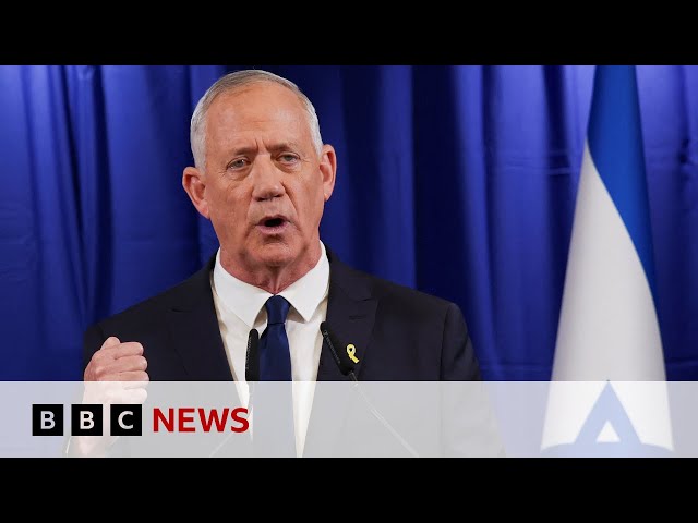 ⁣Israeli war cabinet minister Benny Gantz quits emergency government | BBC News