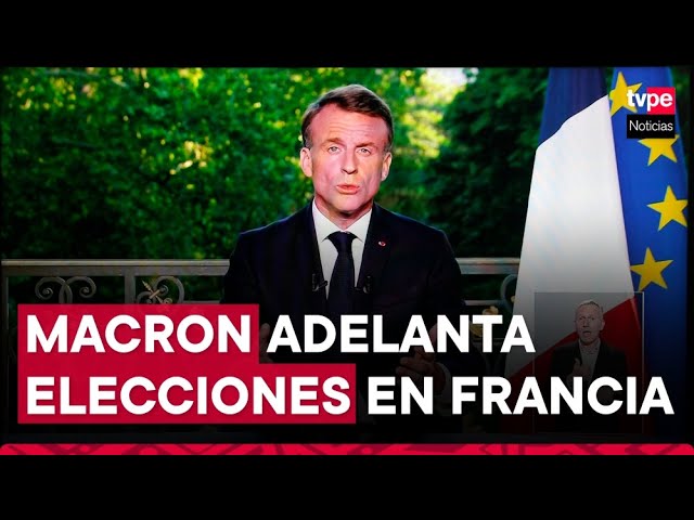⁣Macron adelanta elecciones en Francia tras victoria de ultraderecha en las europeas