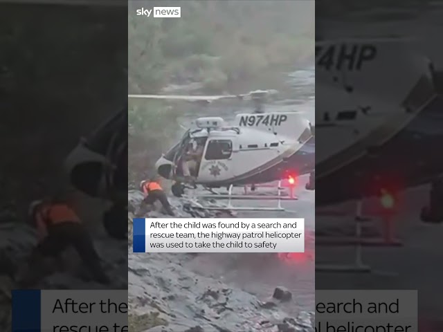⁣Abducted child rescued by helicopter