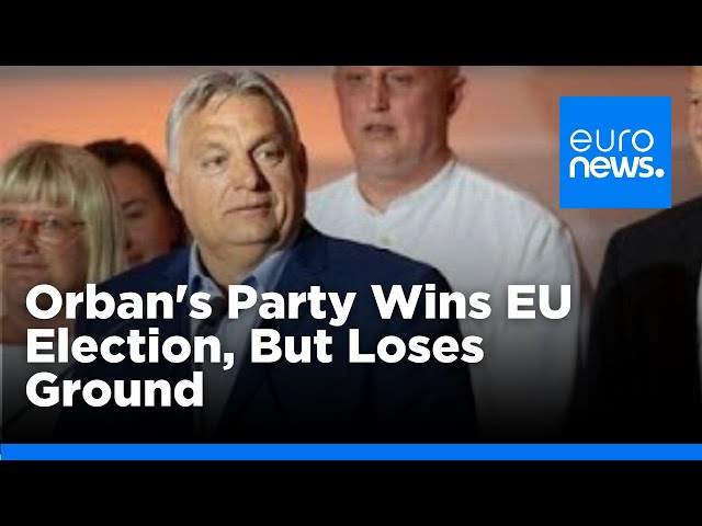 ⁣Hungary: Orban's right-wing party wins EU election but loses major support | euronews 