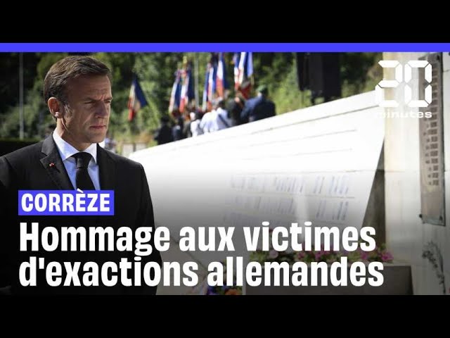 ⁣Emmanuel Macron rend hommage aux victimes d'exactions allemandes à Tulle et Oradour-sur-Glane