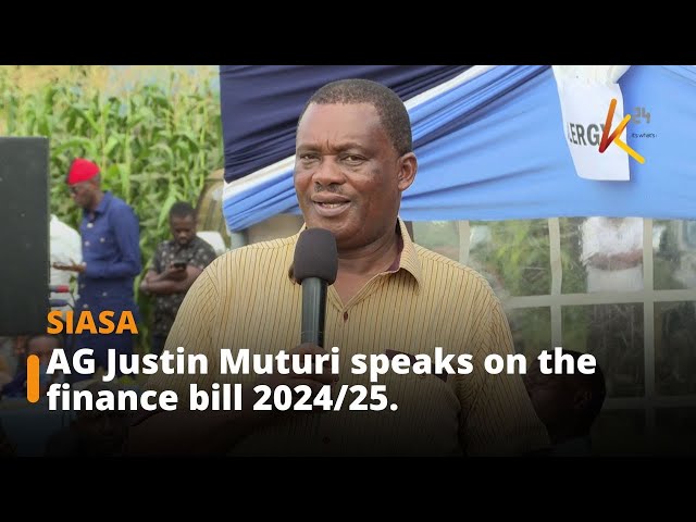 ⁣AG Justin Muturi speaks on the finance bill 2024/25.