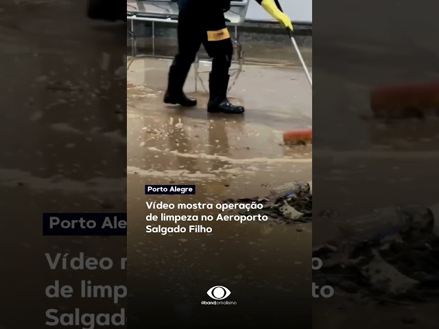 ⁣Aeroporto de Porto Alegre ficou alagado por um mês após as enchentes #shorts