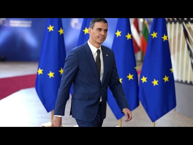 ⁣Spain's PM Pedro Sánchez stands as rest of continent shakes after EU elections | euronews 