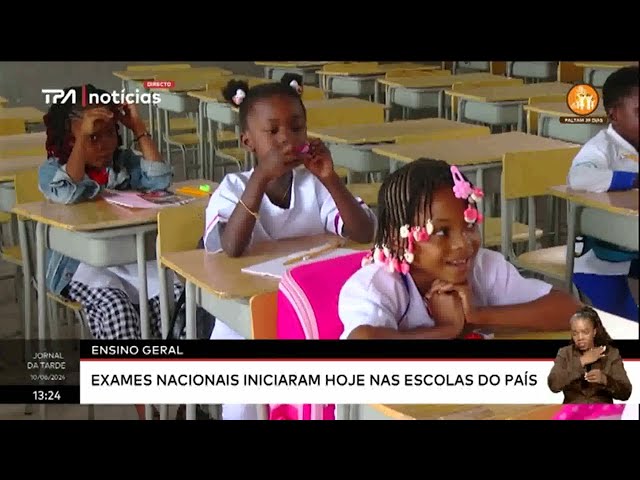 ⁣Ensino Geral - Exames nacionais iniciaram hoje nas escolas  do país