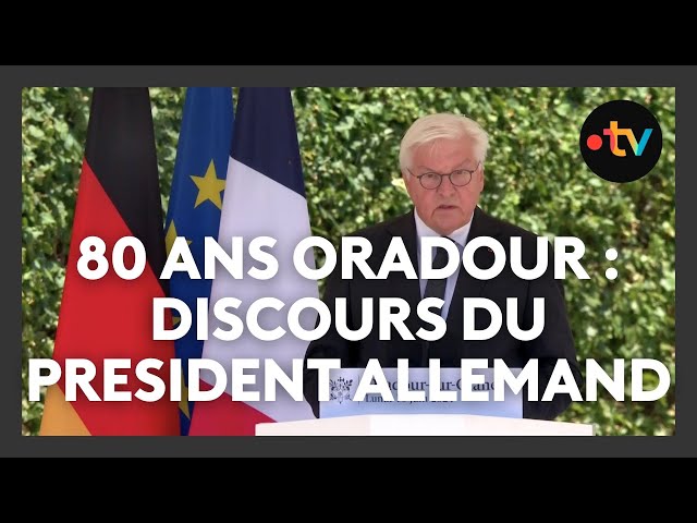 ⁣80e commémorations du massacre d'Oradour : discours du président allemand Franck-Walter Steinme