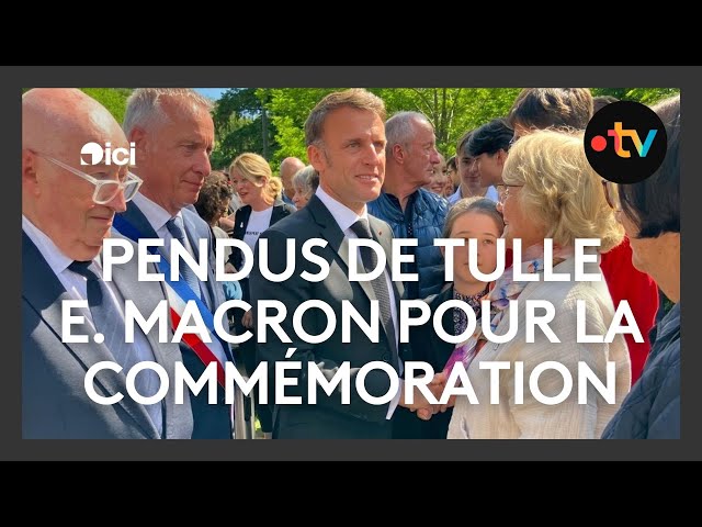 ⁣E. Macron à Tulle pour la commémoration des pendus et déportés du 9 juin 1944