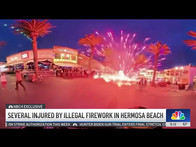 ⁣Teen arrested after fireworks set off near Hermosa Beach Pier