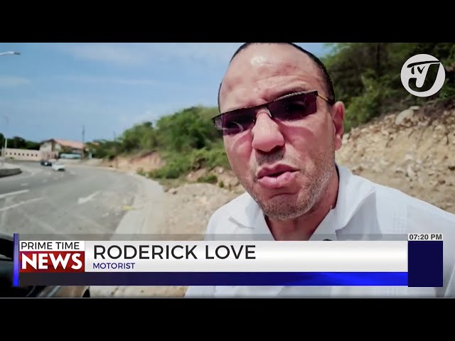 ⁣Close Call: Motorist Blames Accident on Loose Construction Material on Road | TVJ News