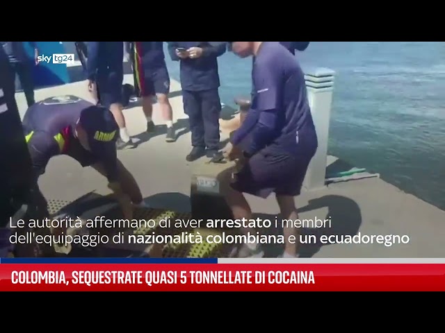⁣Colombia, sequestrate 5 tonnellate di cocaina in mare