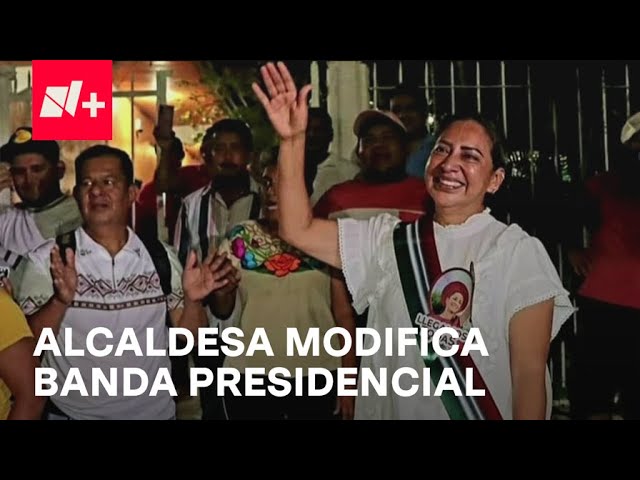 ⁣Alcaldesa electa de Jiquipilas, Chiapas, modifica banda presidencial - Despierta