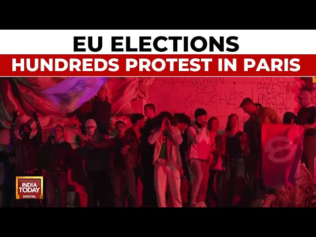 ⁣EU Elections: Hundreds Protest In Paris As Far Right Projected To Make Big Gains