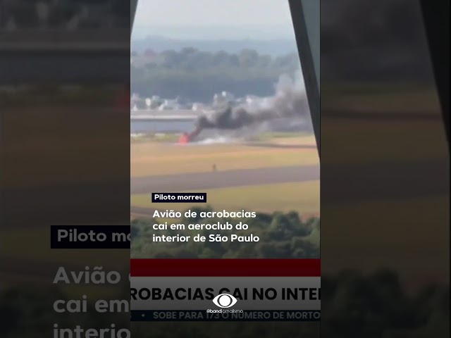 ⁣Segundo informações preliminares, o avião teria caído de bico e pegado fogo na sequência. #shorts