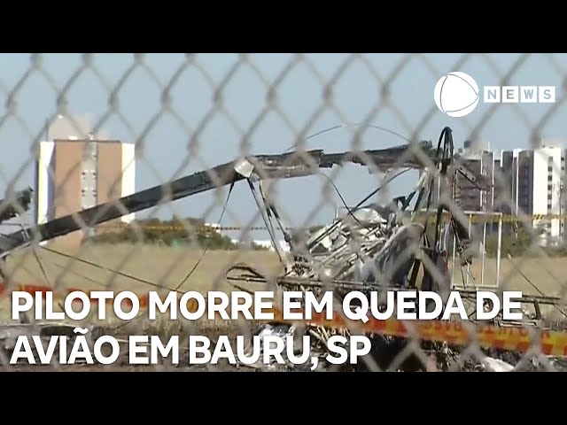 ⁣Piloto morre em queda de avião de pequeno porte em Bauru, interior de SP