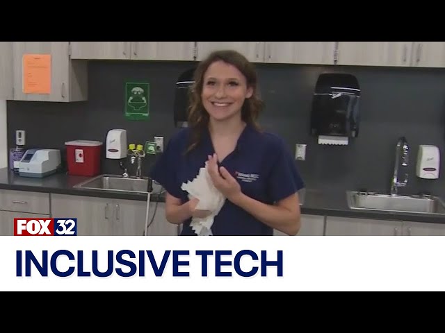 ⁣New technology created to help nursing student who has cerebral palsy