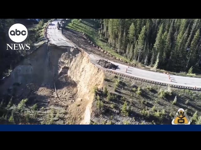 ⁣Catastrophic landslide takes out highway in Wyoming severing vital commuter link
