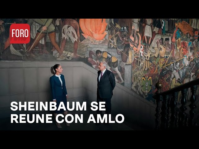 ⁣Primeras imágenes de reunión de AMLO y Claudia Sheinbaum, virtual presidenta de México - A las Tres