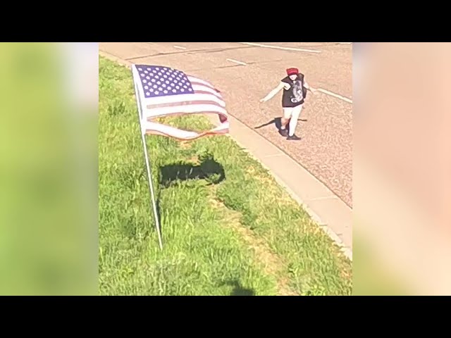 ⁣Jefferson County sheriff seeks woman for damaging flags
