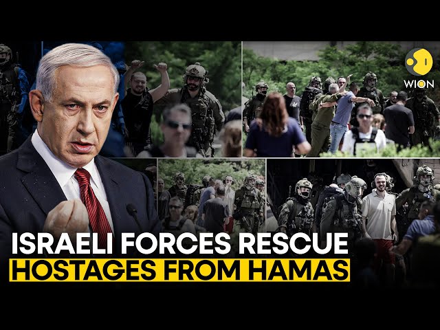 Israel Hamas war: Israeli hostages reunite with loved ones after rescue from Gaza | WION Original