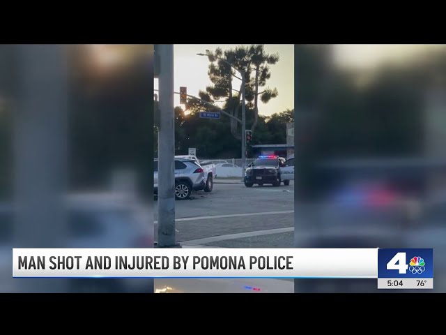 ⁣Man shot and injured by Pomona police