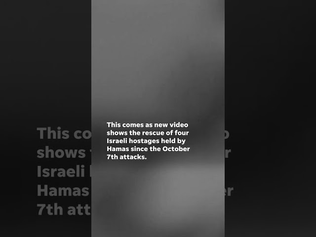 ⁣Video shows Israeli special forces rescuing four hostages #Shorts