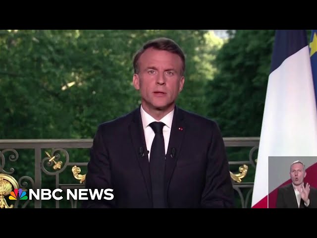 ⁣French President Macron to hold snap election in stunning announcement