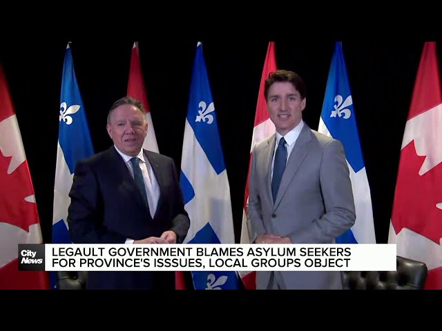 ⁣Legault blames QC's issues on asylum seekers, community groups object