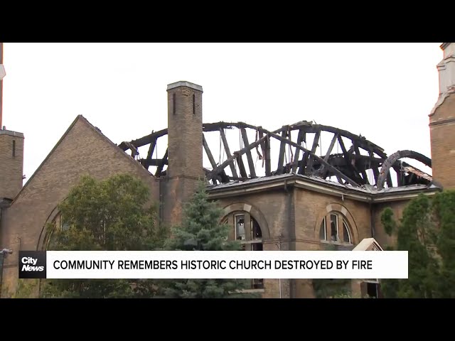 ⁣Community remembers historic church destroyed by fire