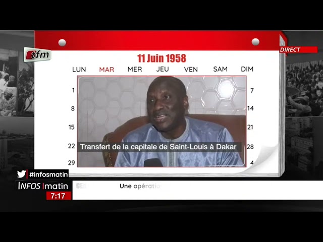 ⁣1 JOUR AU SENEGAL | 11 Juin 1958 : Transfert de la capitale du Sénégal de Saint-Louis à Dakar