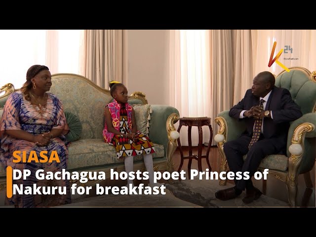 ⁣DP Gachagua hosts poet Princess of Nakuru for breakfast