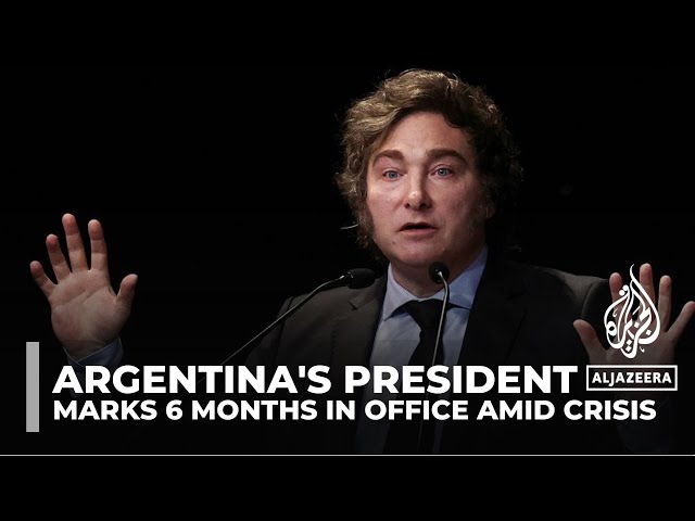 ⁣Argentina's Milei marks six months as president amid economic turmoil
