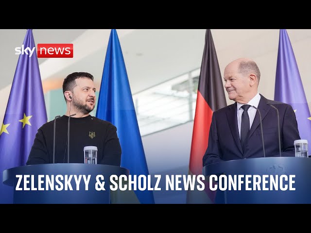 ⁣Volodymyr Zelenskyy and Olaf Scholz joint news conference in Berlin
